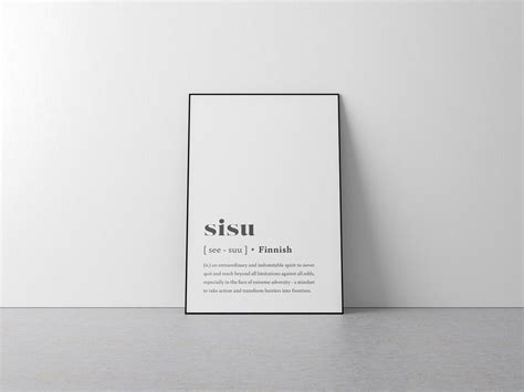 Sisu Print Scandinavian Folk Art Fox Wall Decor Finnish Quote Sisu ... - muktibox.com