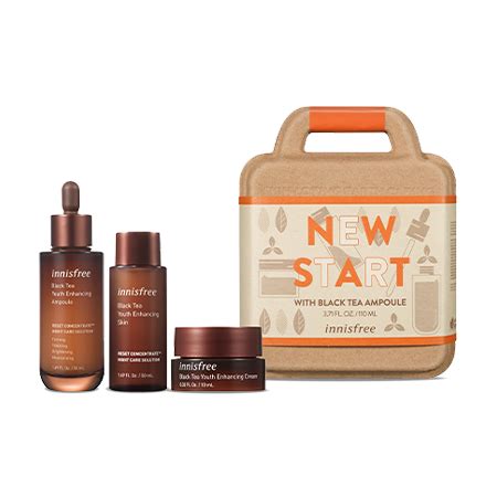 SKINCARE - New Start With Black Tea Ampoule Set innisfree