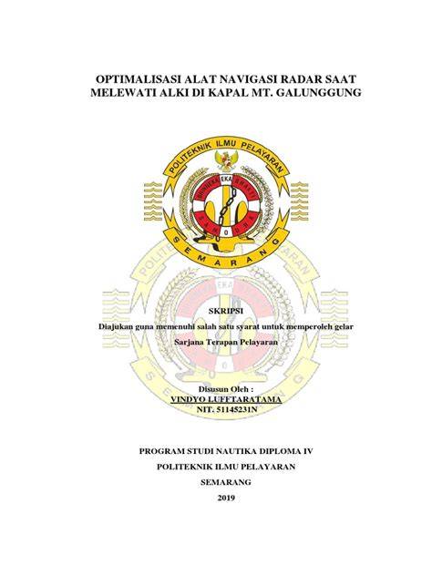 SKRIPSI OPTIMALISASI ALAT NAVIGASI RADAR DI KAPAL MV. - raincitystudios.com