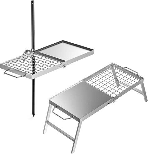 Skyflame Folding Campfire Grill Grate, Stainless Steel … - balustradellc