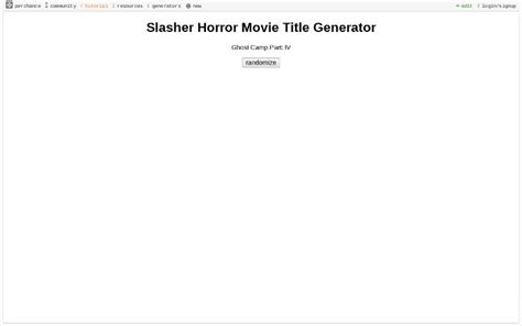 Slasher Horror Movie Title Generator - Perchance - muktibox.com