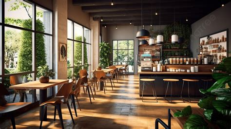 Sleek Cafe Interior 3D Render - Freelancer - muktibox.com