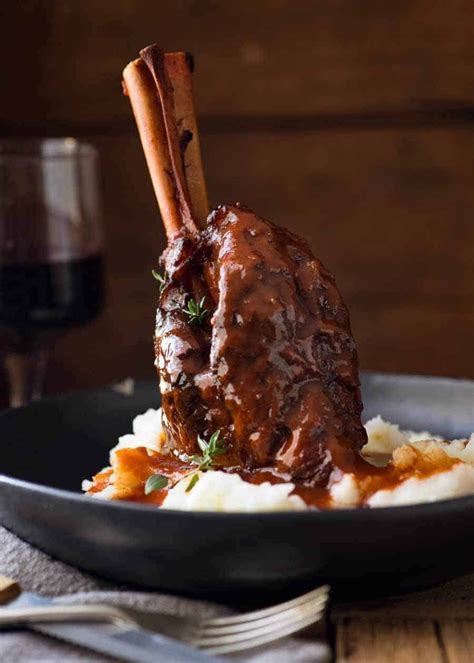Slow Cooked Lamb Shanks in Red Wine Sauce - RecipeTin Eats - balustradellc