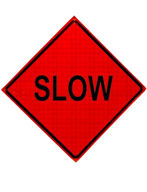 SLOW Roll-Up Sign from Dornbos Sign & Safety Inc.