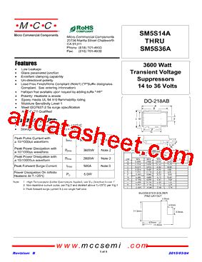 SM5S26A datasheet & applicatoin notes - Datasheet Archive