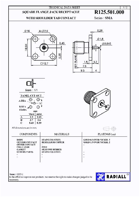 SMA R125 datasheet & application notes - Datasheet Archive