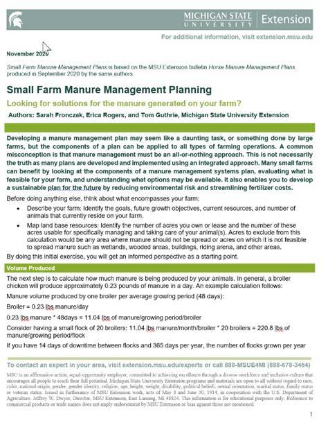 Small Farm Manure Management Planning Fact Sheet Final - raincitystudios.com