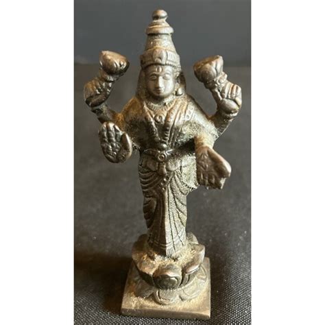 Small Narayana Deity Sculpture - Pink Stone Hindu God Statue - balustradellc