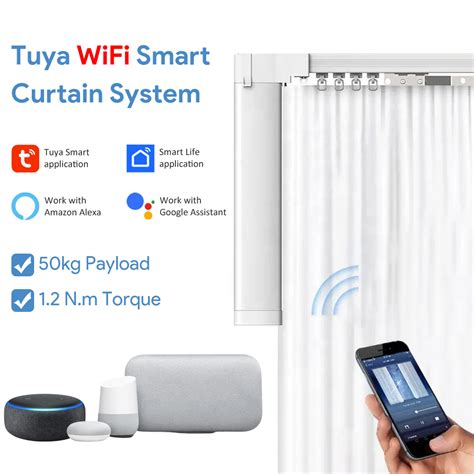 Smart Electric Curtain Tuya Wifi Electric Smart Curtain Motor Motorized ... - balustradellc