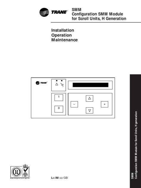 SMM Configuration SMM Module for Scroll Units, H Generation