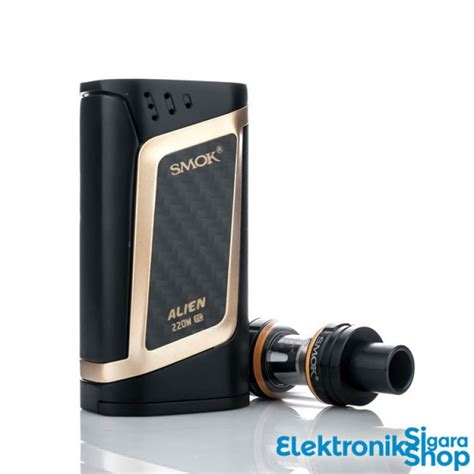 SMOK ALİEN KİT 220W ELEKTRONİK SİGARASmok Alien elektronik sigara Kiti buhar ve aroma performansı isteyenlerin gözdesidir 2 adet harici 18650 pil ile çalışan Smok Alien 220 Watt çıkış gücüne sahiptir.