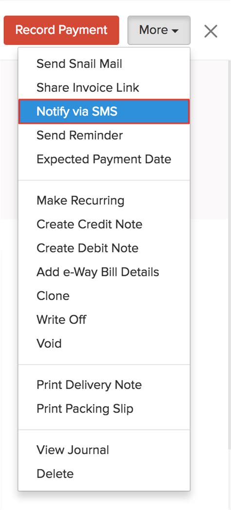SMS Integration Twilio Help Zoho Books