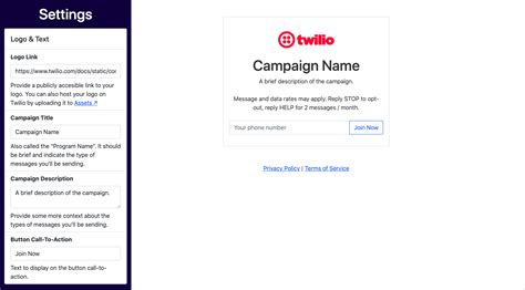 SMS OptIn Builder Twilio