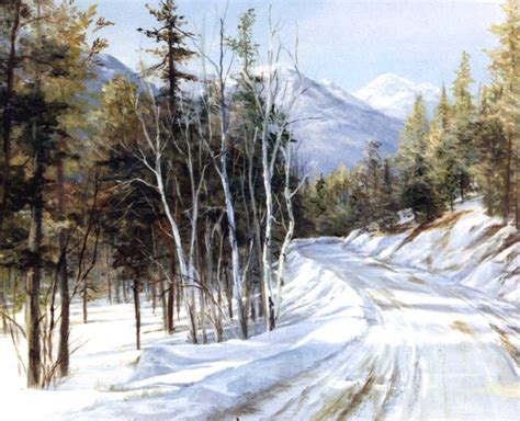 Snow Landscape Oil Painting Country Road Painting Original ... - Etsy - balustradellc