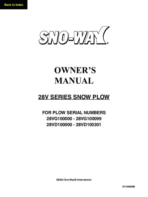 SNOW PLOW SET UP AND INSTALLATION INSTRUCTIONS