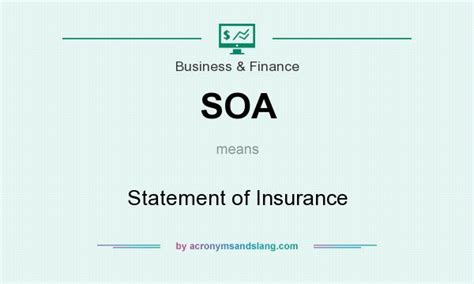 SOA - Statement of Insurance AcronymFinder