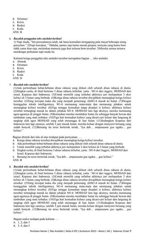 Soal dan Kunci Jawaban Teks Anekdot - balustradellc