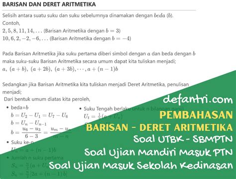Soal dan Pembahasan Barisan Aritmetika | PDF - Scribd - wintechmobiles.com
