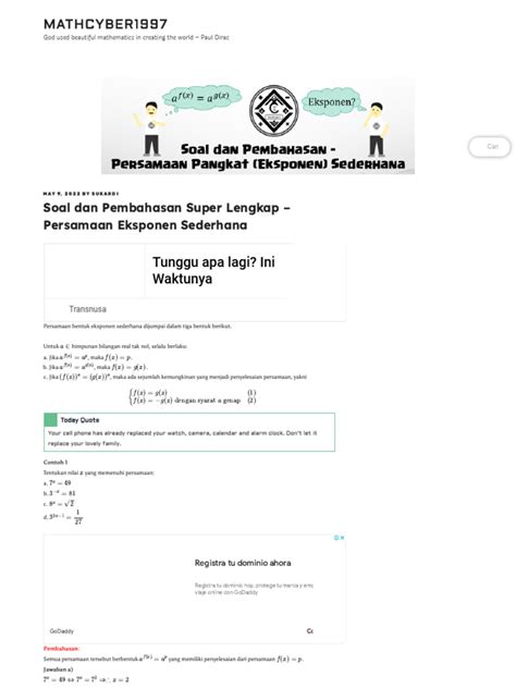 Soal dan Pembahasan Super Lengkap - Mathcyber1997 - wintechmobiles.com
