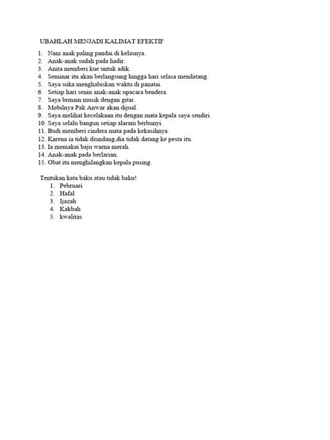 SOAL KALIMAT.doc - NAMA : DEVI ANITASARI NIM - muktibox.com