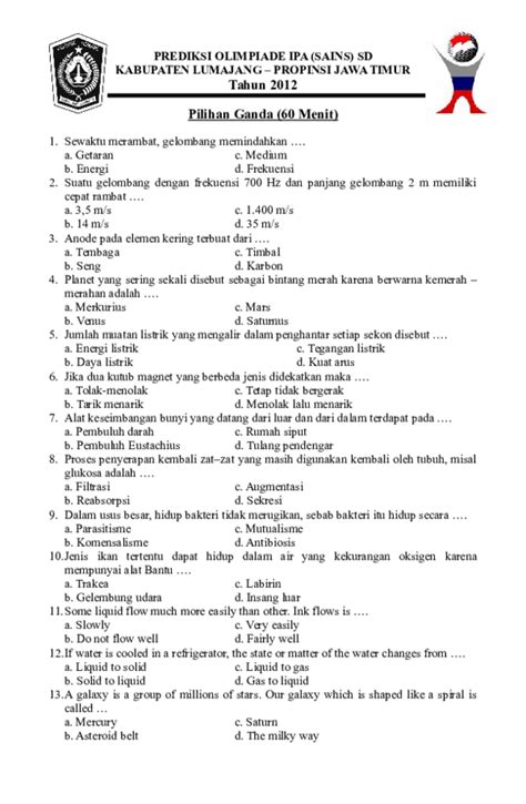 Soal Olimpiade Ipa Sd Kelas 2 - Rumah Belajar - muktibox.com