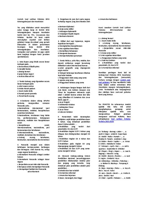 Soal Psikotes Bpjs Kesehatan Pdf - balustradellc