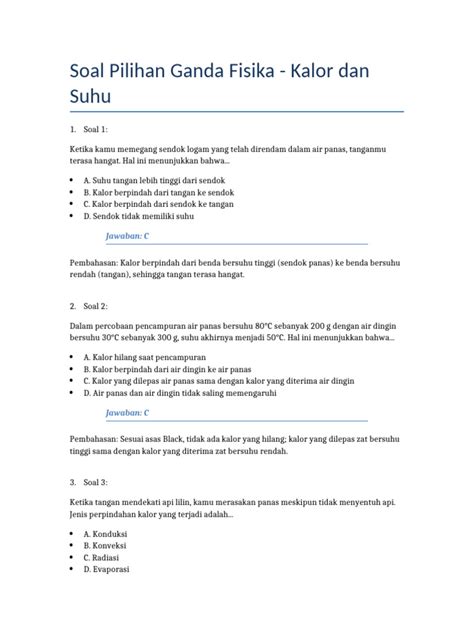 Soal-Soal Fisika/Kalor - Wikibuku bahasa Indonesia - Wikibooks - wintechmobiles.com
