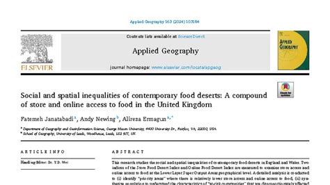 Social and spatial inequalities of contemporary food deserts: A ... - wintechmobiles.com