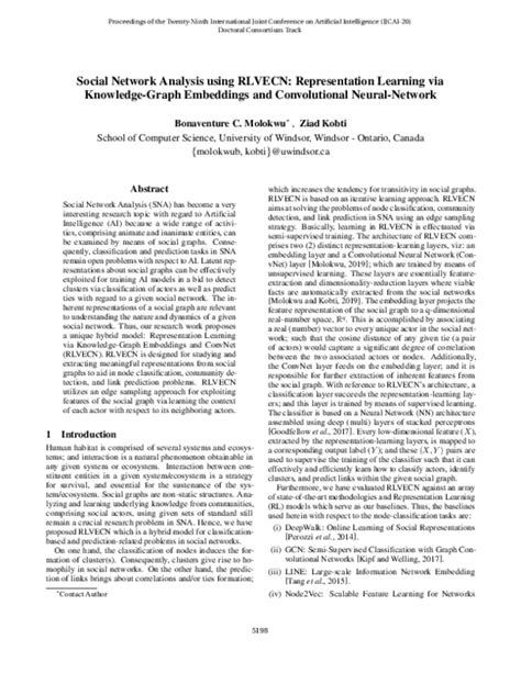 Social Network Analysis using RLVECN: Representation Learning via ... - coolestguyplanet.net