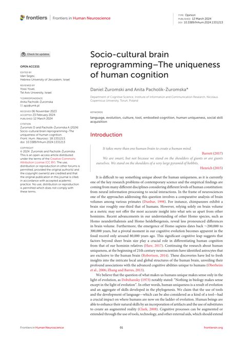Socio-cultural brain reprogramming–The uniqueness of human cognition - balustradellc