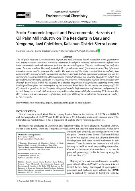 Socio-Economic Impact Assessment of Palm Oil Production - wintechmobiles.com