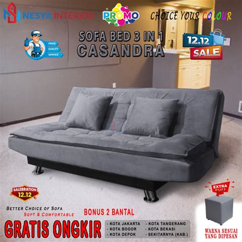Sofa Bed Carviero + Puff by Nesya Interior - Kursi Kasur Keluarga - balustradellc