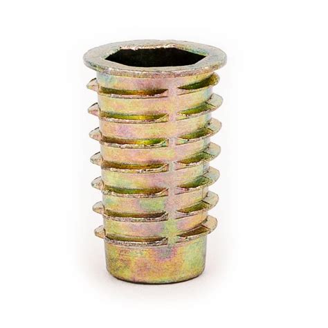 Soft Wood Threaded Inserts 3/8-16 Hex 25mm - balustradellc