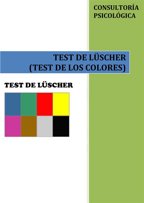 SOFTWARE TEST DE LÜSCHER