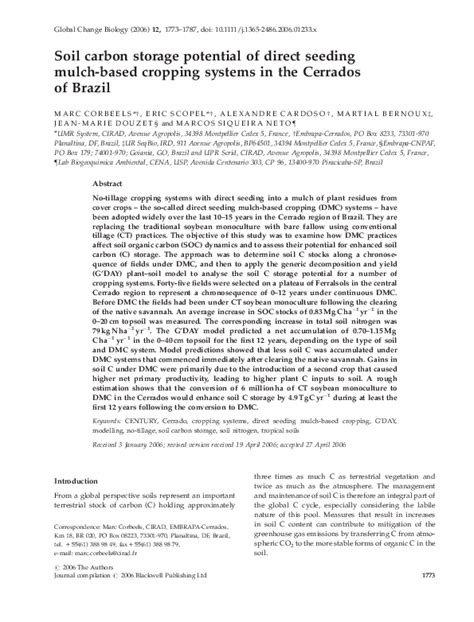 Soil carbon storage potential of direct seeding mulch-based cropping ... - raincitystudios.com