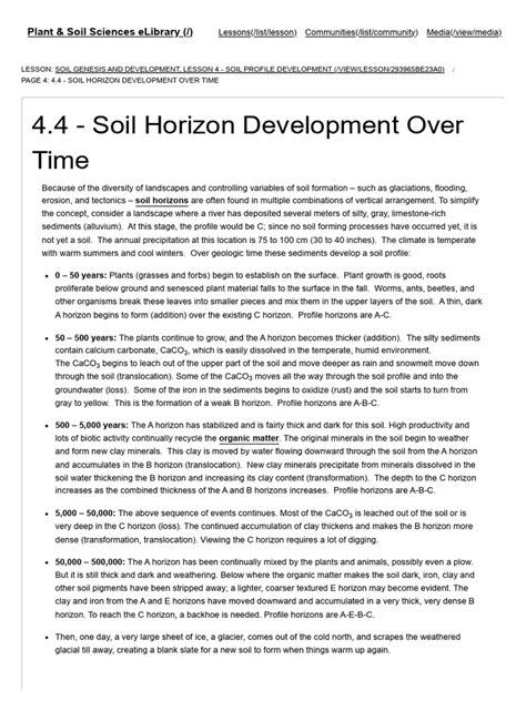 Soil Genesis and Development, Lesson 4 - Soil Profile Development - wintechmobiles.com