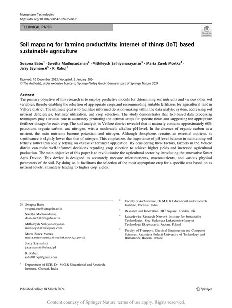 Soil mapping for farming productivity: internet of things (IoT) based ... - coolestguyplanet.net