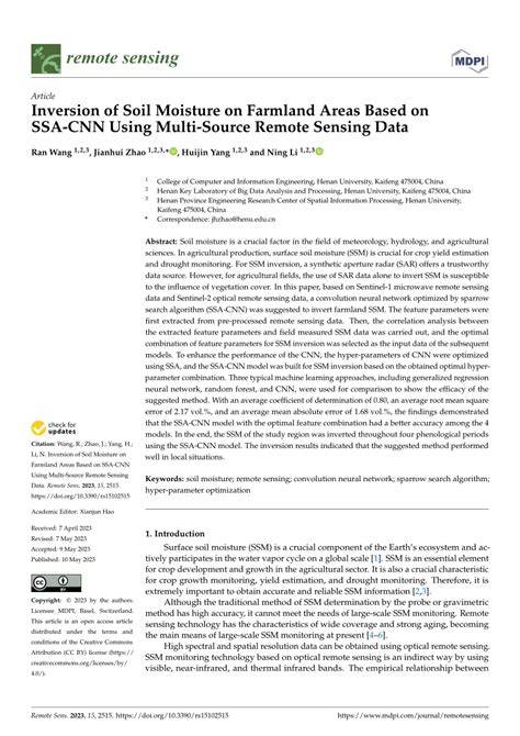 Soil moisture inversion of oasis saline soil based on early-time ... - raincitystudios.com