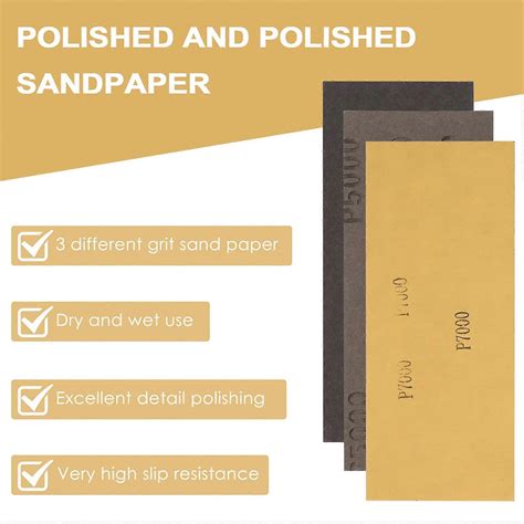 Sojhoop 9 Pcs 3000 5000 7000 High Grit Wet And Dry Sandpaper Assortment ... - balustradellc