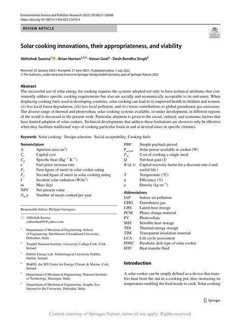 Solar cooking innovations, their appropriateness, and viability - raincitystudios.com
