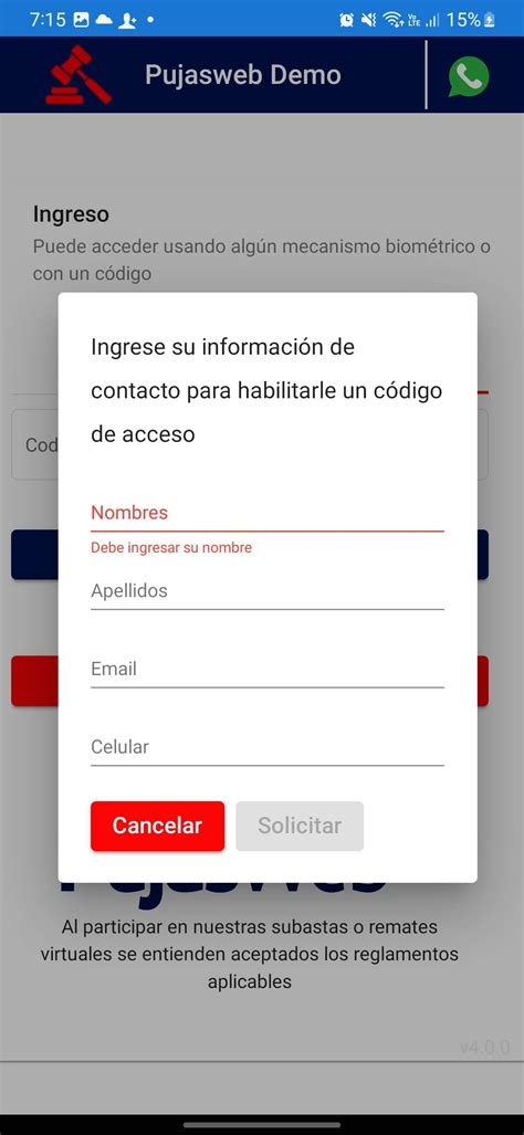 Solicitar Acceso - wintechmobiles.com