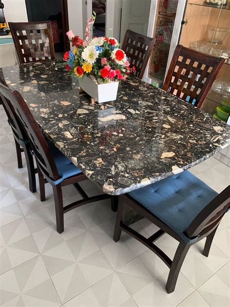 Solid Granite Dining Table | FREE UK DELIVERY - balustradellc