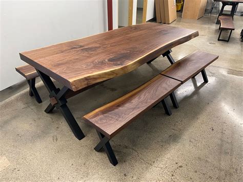 Solid Walnut Table - Etsy - balustradellc