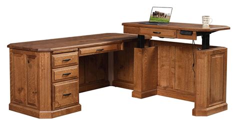 Solid Wood L Shaped Executive Desk - Wayfair - balustradellc