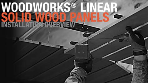 Solid Wood Panel Ceiling Installation | WOODWORKS Linear Solid Wood ... - balustradellc