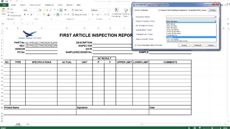SOLIDWORKS Inspection Creating a Custom Report Template [Pt. 1] YouTube