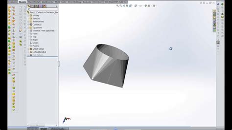 SOLIDWORKS Tutorial: Circle to square lofted bend