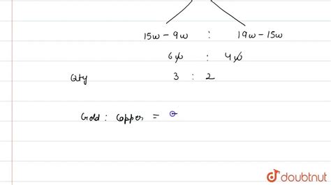 SOLUTION: GOLD IS 19 TIMES AS HEAVY AS WATER AND COPPER …