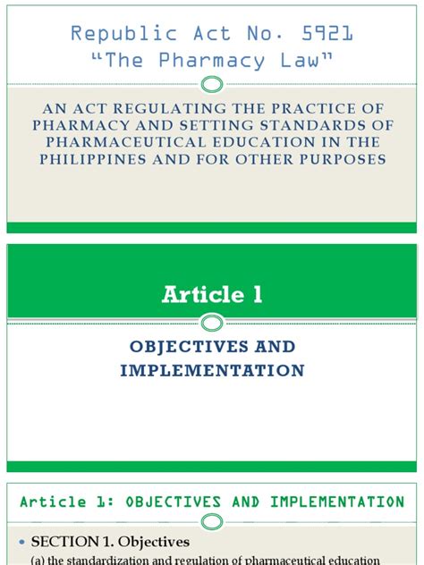 SOLUTION: Ra 5921 pharmacy law 1 - Studypool