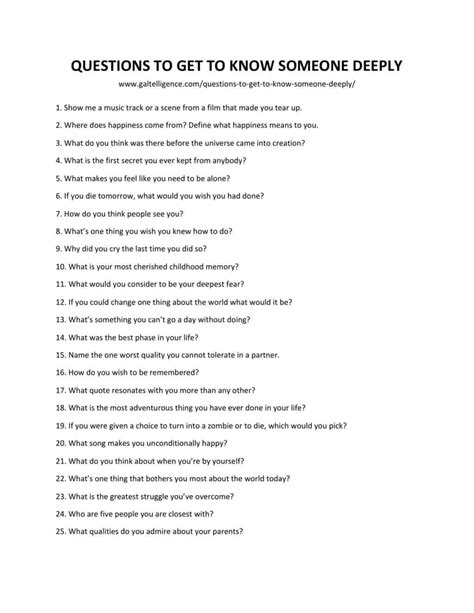 SOLUTION 200 questions to ask to get to know someone better Studypool